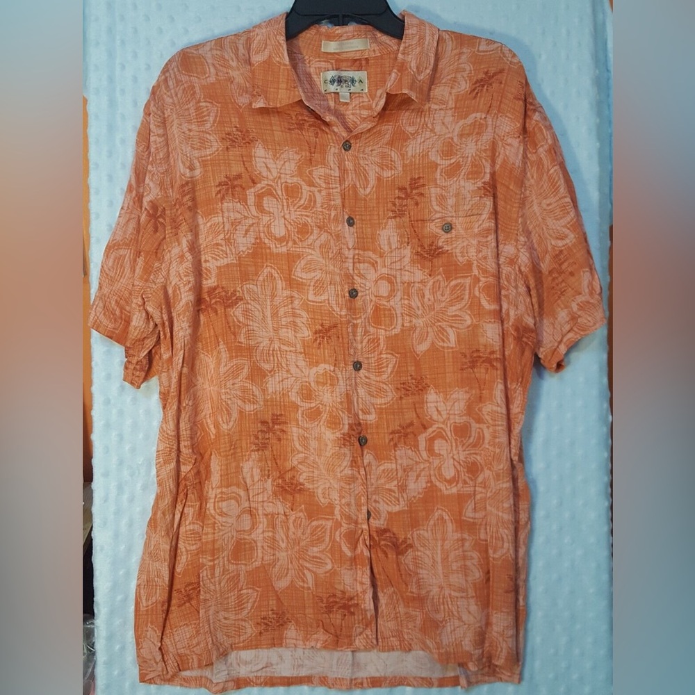 Men's Orange Hawaiian Shirt